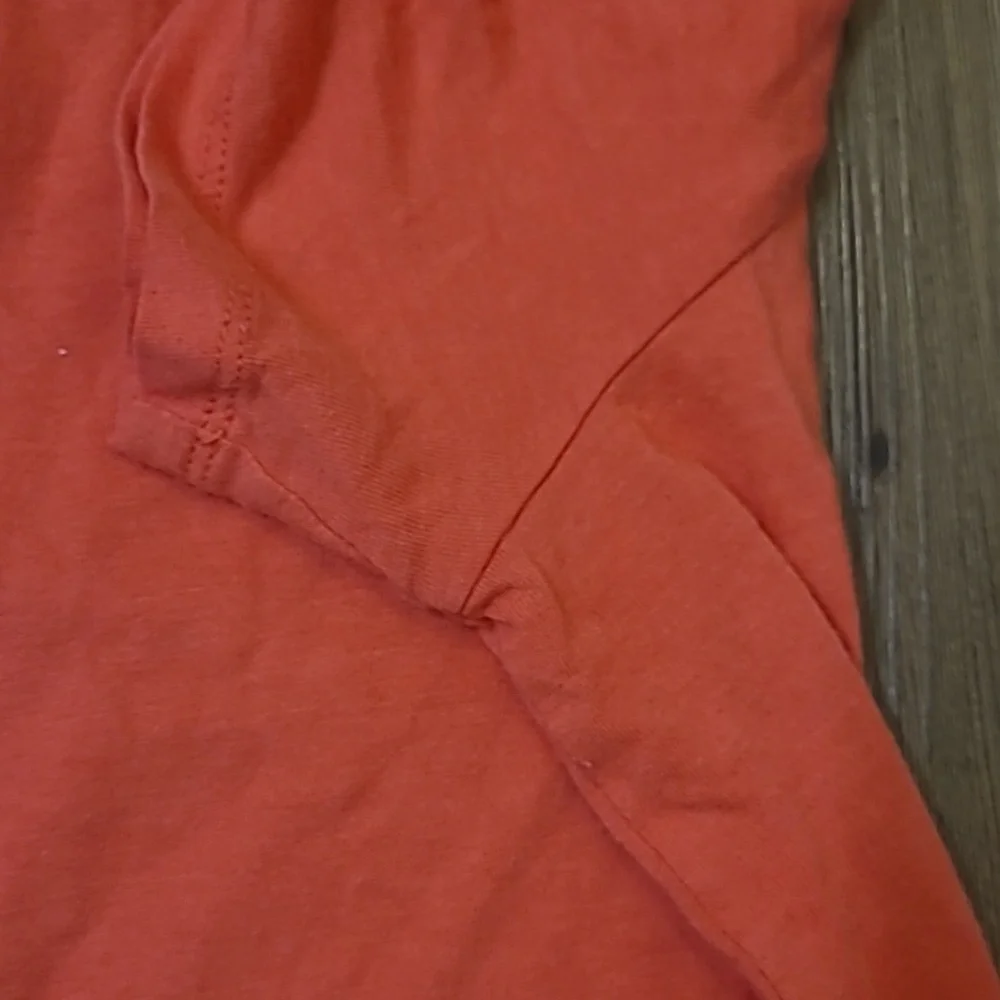 Michael Kors Orange Short Sleeve Top with Lace-Up Detail used good condition‎